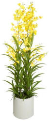  Selyemvirág orchidea 3 ágú 112cm sárga