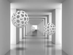  Öntapadó és mosható falfestmény Alagút fehér golyókkal2, 250 x 150 cm