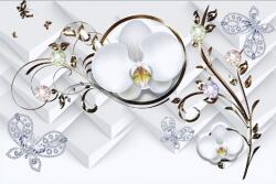  Öntapadó és mosható falikép Orchideák pillangóval, 250 x 150 cm