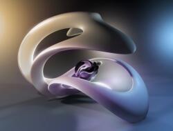  Absztrakt 3D kék tapéta, 300 x 200 cm