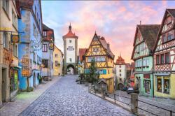  Öntapadó és mosható falfestmény Sunset in Rothenburg, 300 x 250 cm