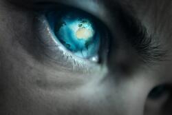  Öntapadó és mosható falfestmény Kék megjelenés, 200 x 150 cm