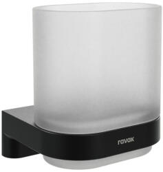  Chrome CR II 210.20BLM pohártartó üvegpohárral, matt fekete (X07P1377)