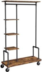 Vasagle Fogas állvány kerekeken polcokkal 103, 5 x 40 x 174, 5 cm (HSR66BXV1)