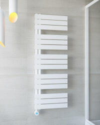 WASSERBURG Egyenes radiátor, Wasserburg Crista White törölközőszárító radiátor 140x50 cm, fehér 20.25946W