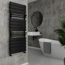 WASSERBURG Egyenes radiátor, Wasserburg Plana Plus Black törölközőszárító radiátor 128, 8x50 cm 20.25905B
