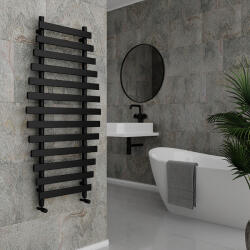 WASSERBURG Egyenes radiátor, Wasserburg Ovale Black törölközőszárító radiátor 120x60 cm, fekete 20.25926B