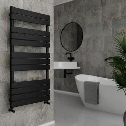 WASSERBURG Egyenes radiátor, Wasserburg Plana Black törölközőszárító radiátor 120x60 cm, fekete 20.25936B
