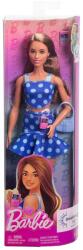 Mattel Barbie: Fashionista stílusos baba kék ruhában vércukormérővel - Mattel (FBR37/HYT97)