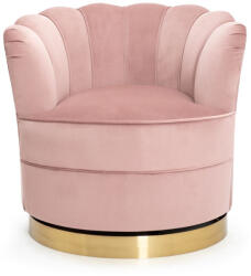 Atreve SISI Forgó Fotel Rózsaszín Bársony Arany Talppal