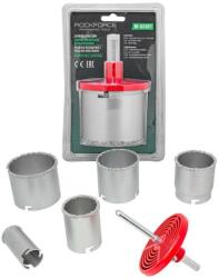 Rock FORCE Csempevágó fúrókészlet 7 db 33 53 67 73 83 mm - Csempevágó fúrók 7 darabos készlet 33, 53, 67, 73 és 83 mm-es méretben (F52804)