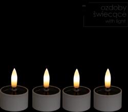 Chomik 4 Darabos Napenergia Kerti Tealight Gyertya Szett 4 X 2, 5 Cm/5 Cm *9445 (ch-led9445)