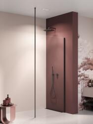 NEW TRENDY Nesta Black zuhanykabin fal walk-in 100 cm fekete matt/átlátszó üveg K-1725-WS (K1725WS)