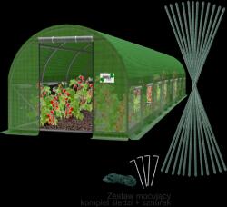 GardenLine KERTI FÓLIÁS TUNNEL 8-SZEGMENSES 8 x 4 x 2 M ZÖLD *3903 (CH-TUN3903)