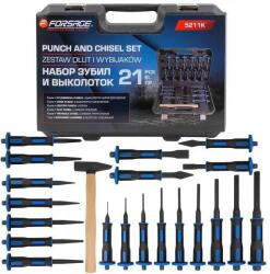 Forsage 21 darabos véső- és fúrószerszám készlet dobozban (F64769)