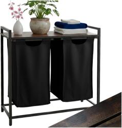  Két rekeszes szennyestartó felső polccal, 76 l űrtartalommal (KX3097)