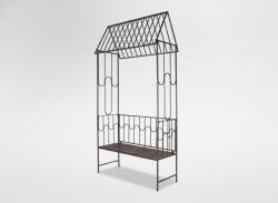 Garden Line Kerti pergola padlóval 123 x 63 x 252 cm antik bronz színben*1456 (CH-GOM1456)