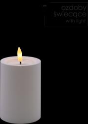 Chomik Fehér LED gyertya 7 x 10 cm *9384 (CH-LED9384)