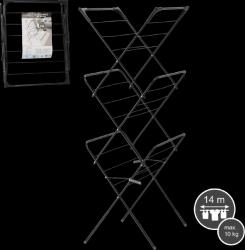 CHOMIK BOLYHAJTÓ A RUHAZATHEZ "CAMILLA" Fekete 62 x 51 cm, magasság 136, 5 cm *1150 (CH-BAN1150) Ruhaszárító