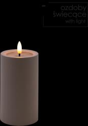 Chomik Led Gyertya Szürke 7 X 12, 5 Cm *9414 (ch-led9414)