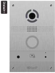 BAS-IP AV-08FB SILVER - IP kapu panel, UKEY, SIP 2.0 - BasIP (EC-28534)