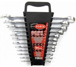 ROCKFORCE Lapított és gyűrűs kulcskészlet 6-22 mm 12 db (F460)