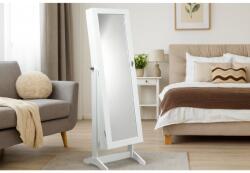 CHOMIK Fehér "GRAND" Ékszerdoboz Tükörrel 41, 5 x 36, 5 x 147 cm *5782 (CH-PHO5782)