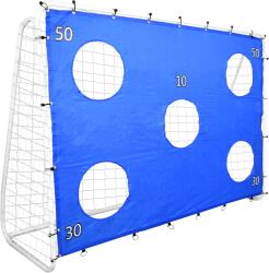 Garden Line Futballkapu hálóval és célzássegítő ponyvával 240 x 170 x 85 CM *7420 (CH-TIS7420)