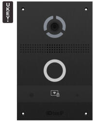 BasIP AV-08FB Fekete - IP kaputelefon panel, UKEY, SIP 2.0 - BasIP (EC-28844)