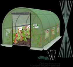 GardenLine ZÖLD KERTI FÓLIATUNNEL 3 SZEGMENSES 4 x 2, 5 x 2 M *5583 (CH-TUN5583)