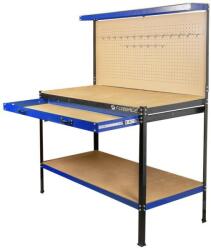 Forsage műhelymunkaasztal 120 cm, fiókkal és szerszámpanellel FS-54220 (54220)