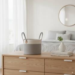 Chomik Kerek szürke ruházati/játék tároló kosár 33 x 27 cm M *5028 (CH-NIZ5028)