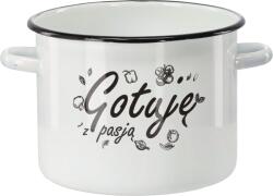 Chomik Enamelált fazék 5, 5 L 22 CM Fehér VÁRIM S VÁGYAL *2419 (CH-EMA2419)