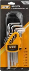 JCB 10 darabos L típusú IMBUS kulcs készlet, 1, 27-10mm, Cr-V HEX (F59741)