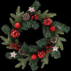 Chomik Karácsonyi koszorú 40 cm fehér-piros *2668 (CH-ANT2668)