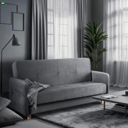 Mebel Elite Kihúzható kanapé szürke színben - CUBA