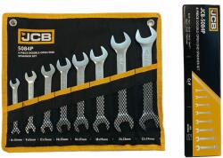 JCB Kétoldalas lapos kulcs készlet 8 részes ponyvával 8-24 mm Cr-V (F61294)
