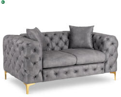 Mebel Elite SORRENTO 2S kétszemélyes kanapé, szürke bársony