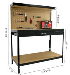 Garden Line Műhelyasztal Fiókkal 120 x 60 x 150 CM *3601 (CH-GWI3601)