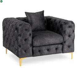 Mebel Elite SORRENTO 1S fotel, fekete bársony