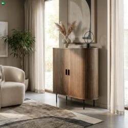 Mebel Elite TRISH kétajtós ovális komód 100 cm, dió