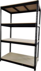 Chomik 4-szintes Raktár 180 X 120 X 60 Cm Fekete Polc Hordozhatóság: 500 Kg Pro *0667 (ch-gwi0667)