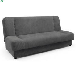 Mebel Elite Kihúzható kanapé sötétszürke színben sztruks kárpitozással - PIANO