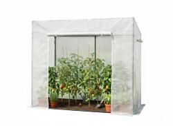 GardenLine PARADICSOMKELTETŐ ÜVEGHÁZ FEHÉR 200 x 77 x 168/146 cm *0766 (CH-TUN0766)