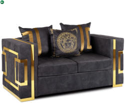 Mebel Elite PALLAZO 2S kétszemélyes kanapé, fekete/arany