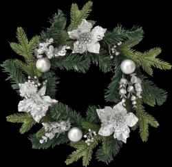 Chomik Karácsonyi Koszorú 40 cm Ezüst *2309 (CH-ANT2309)