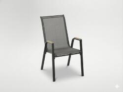 GardenLine FÉM KERTI SZÉK KD POLYWOOD 72, 5 x 54 x 92, 5 CM SZÜRKE *9521 (CH-RIT9521)