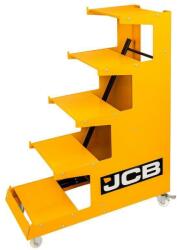 JCB Mobilis Kiállítóállvány 5 Polccal, 300 kg Terhelhetőségig, 135x100x40 cm, 4 Kerekes (F60902)