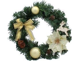 Chomik Karácsonyi Koszorú 30 cm Arany *3919 (CH-ANT3919)