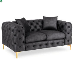 Mebel Elite SORRENTO 2S kétszemélyes kanapé, fekete bársony